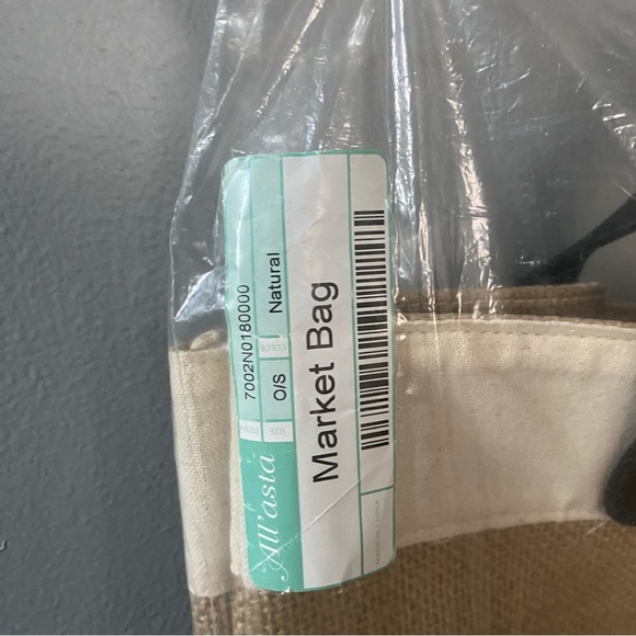 NWOT All’asta Burlap and Canvas Farmer’s Market Bag - Picture 6 of 6